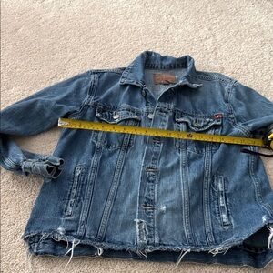 Lucky Brand Distressed Blue Denim Jacket